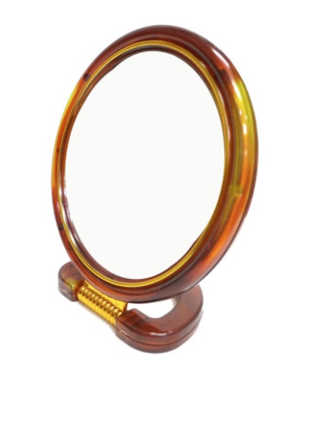 مرآة مكياج دائرية بقاعدة ثابتة، تصميم أنيق، –رفيقك المثالي للمكياج والعناية اليومية مرآة طاولة للتجميل والعناية الشخصية (18*11 سم) - Image 2